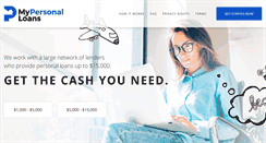 Desktop Screenshot of mypersonalloans.com
